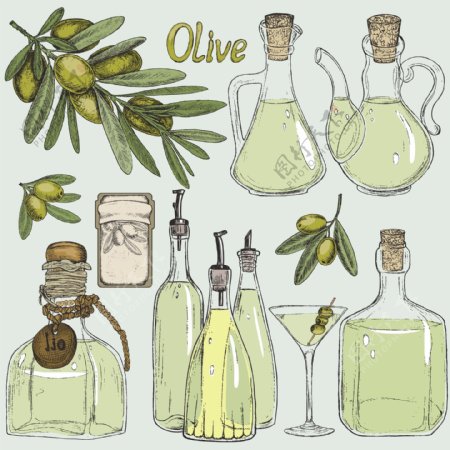 橄榄油瓶子图片