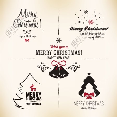 2014的圣诞节标志创意设计矢量图01