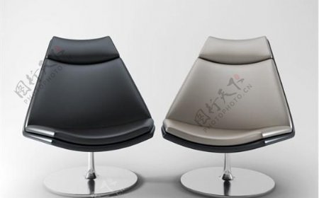 现代圆角椅子3d模型