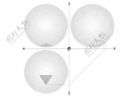 43网建设的测地线球体从四面体递归