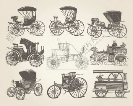 欧式老式运输工具图片