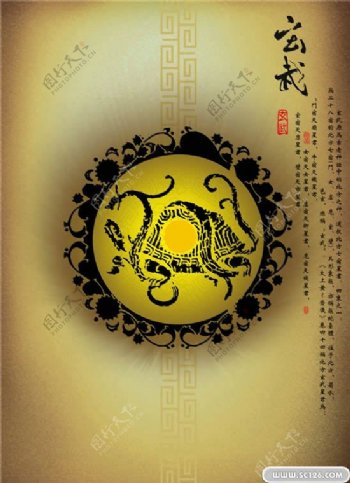 中国古代四大神兽之玄武PSD模板