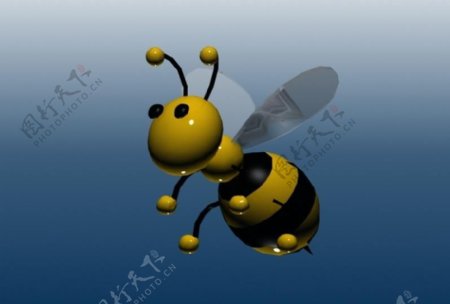 可爱的小蜜蜂3D模型
