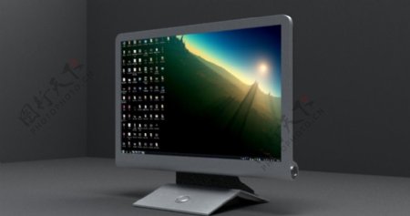 液晶显示器电脑显示屏模型图片