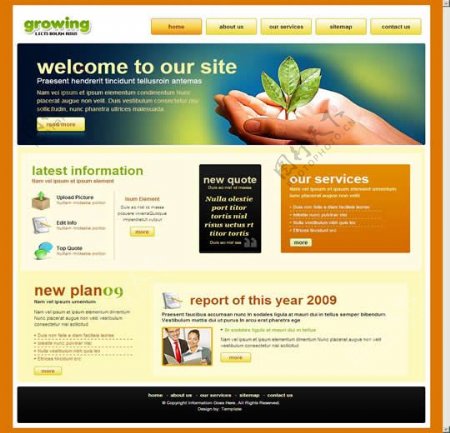 国外绿色植物网站模版