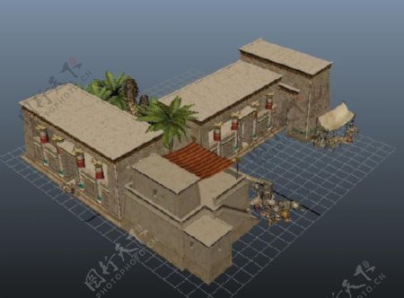 房屋建筑3D游戏模型免费下载