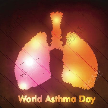 世界哮喘日线性肺向量