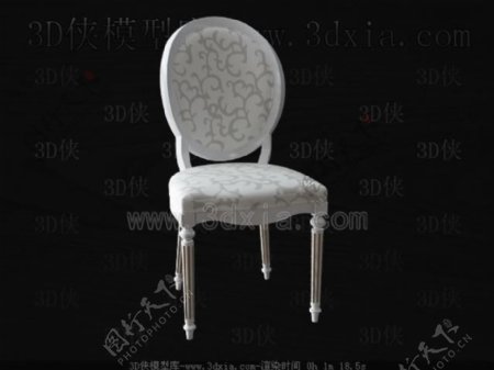 欧洲风格的白色木椅