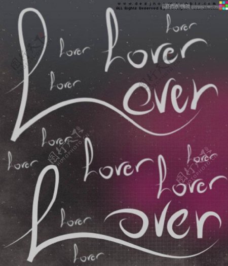 LOVE字体笔刷爱情笔刷