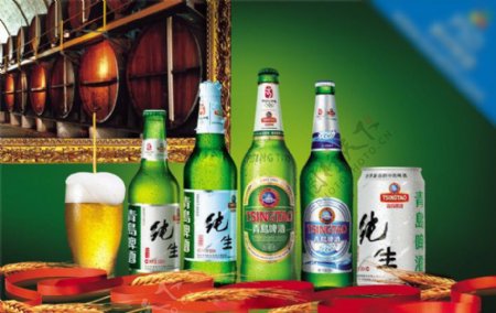 青岛纯生系列啤酒海报