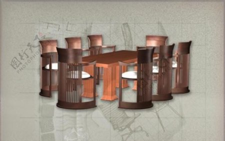 现代主义风格之家具组合3D模型组合028