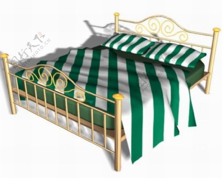 欧式床3d模型家具图片素材11