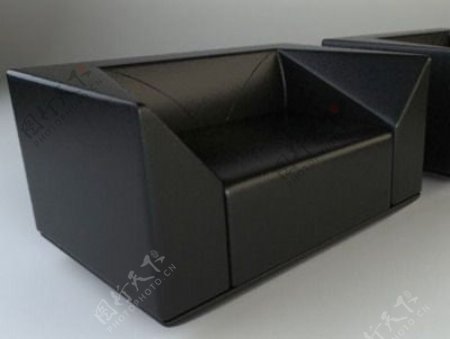 黑色沙发椅子模型