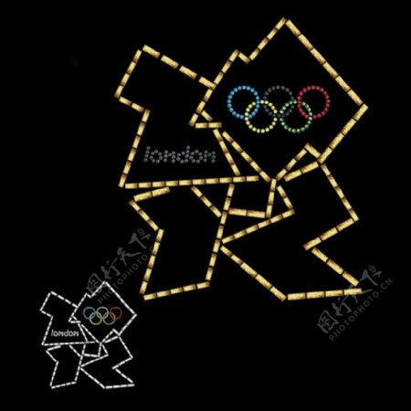 烫钻主题2012伦敦奥运会文字英文免费素材