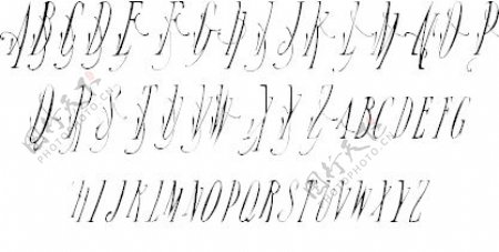 百老汇字母的字体