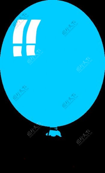 氦的蓝色气球剪贴画
