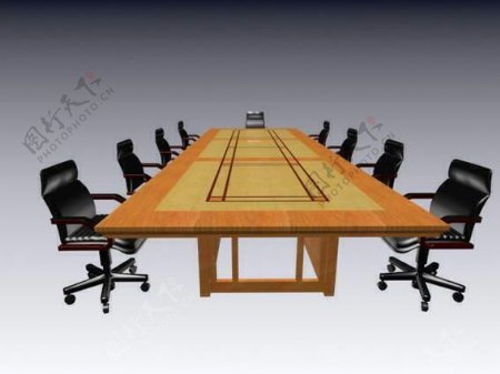 办公家具会议桌3d模型3d素材23
