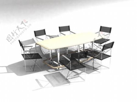办公家具会议桌3d模型3d素材模板20