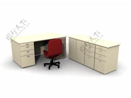 办公家具办公桌3d模型3d素材模板21
