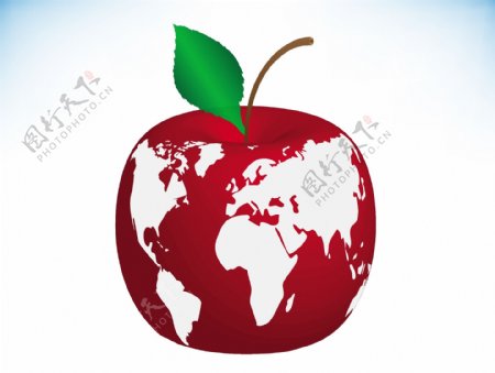 苹果地球矢量素材2