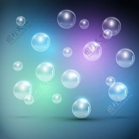 矢量素材透明华丽气泡