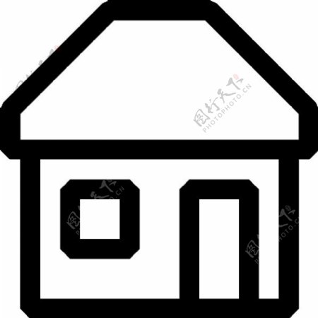 黑色和白色的房子图标剪贴画