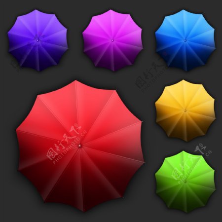 彩色伞图片