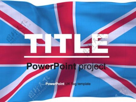 英国国旗的PPT模板