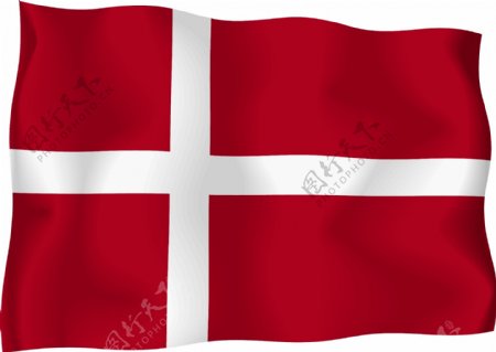 丹麦国旗矢量