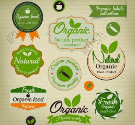 原生态绿色食品标签图片