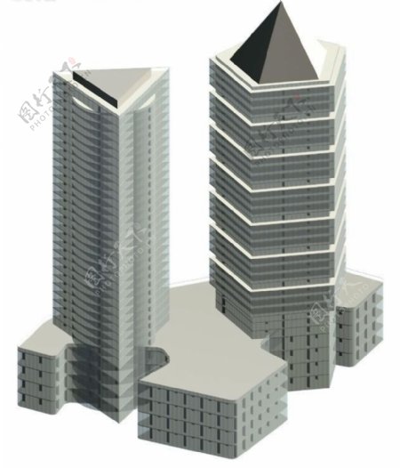 现代时尚风格公共建筑3D模型