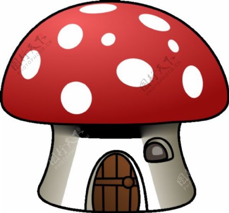 蘑菇房子剪贴画