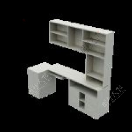 3D书柜模型