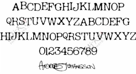 安德烈亚斯的打字机字体