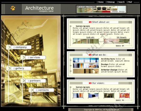 室内视觉设计工作室网页模板