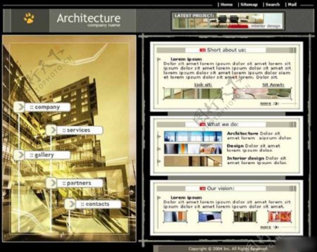 室内视觉设计工作室网页模板