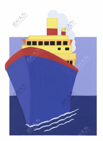 航船插画