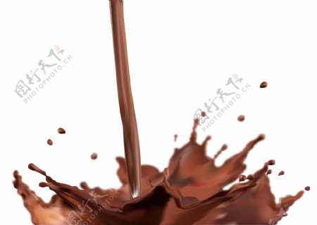 飞溅巧克力液体矢量图