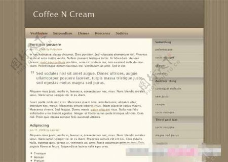 咖啡色调个人博客CSS模板