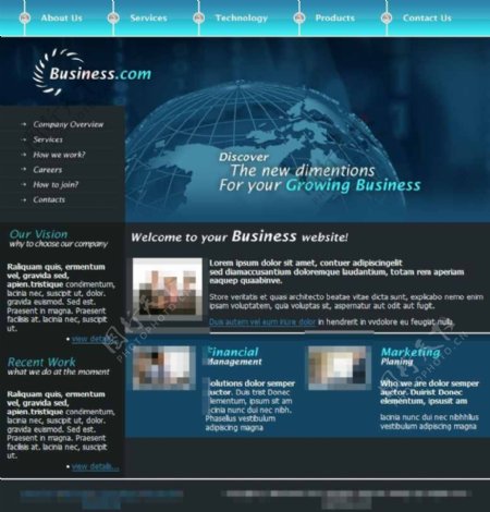 全球商务企业网站CSS模板