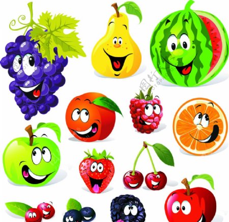 开心水果儿童欢乐表情图片