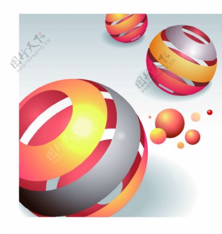 立体圆球背景图片