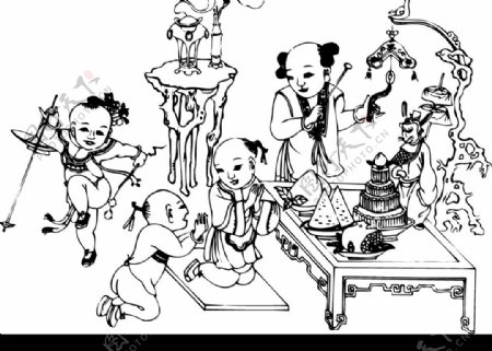 中国古代儿童070图片