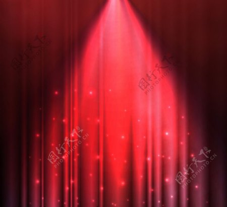 红色聚光灯舞台背景图片