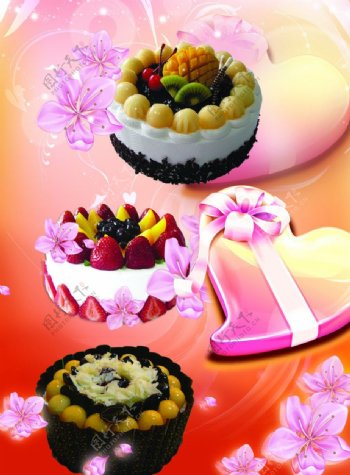 情侣蛋糕蛋糕宣传册图片