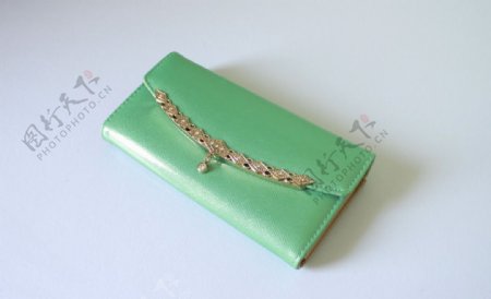 绿色女士钱包图片