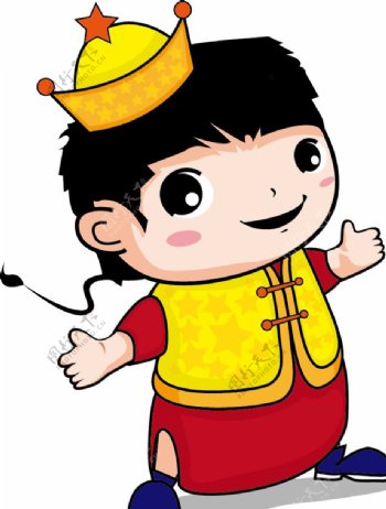 原创卡通快乐中国小王子图片