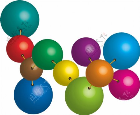 七彩分子结构图图片