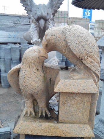 石材雕刻鸟类图片