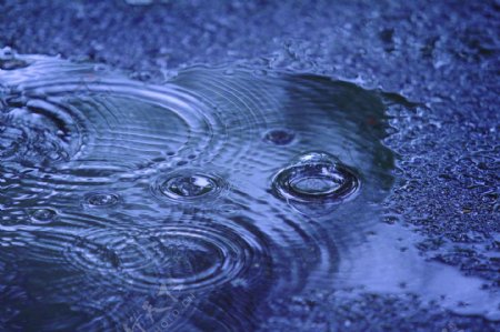 地面雨晕图片